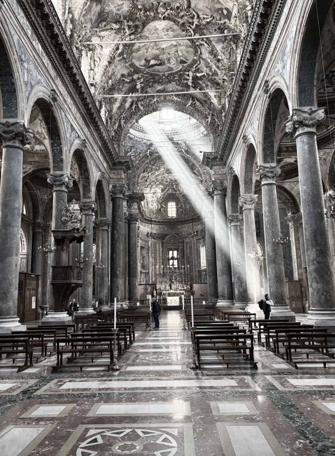 Interior of San Giuseppe dei Teatini church in Palermo