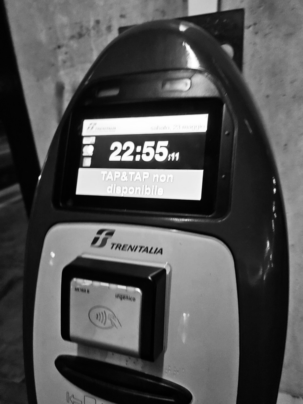 Trenitalia ticket machine at Palermo Airport
