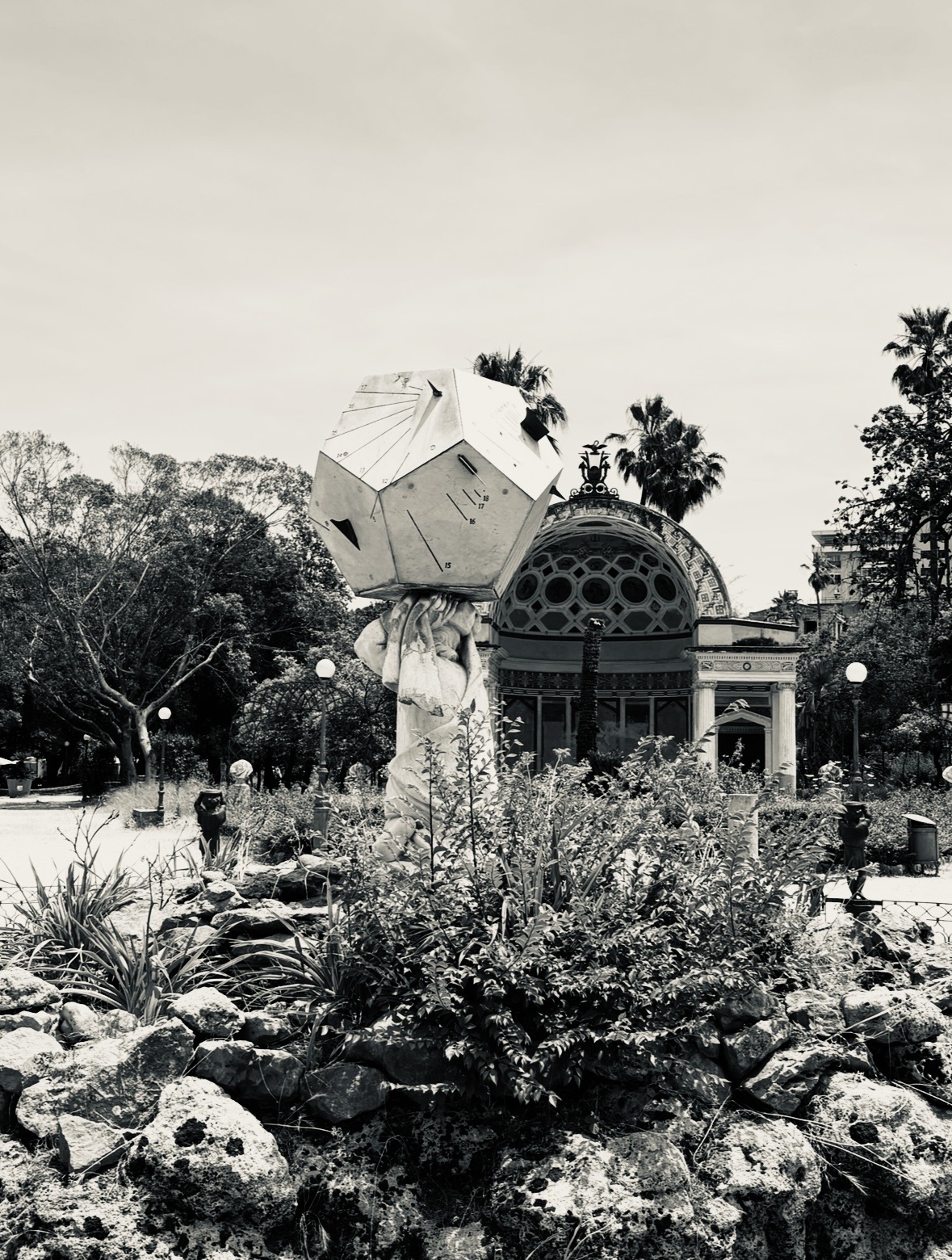 Villa Giulia, the first public park in Palermo, with its historic gardens and cypress trees.