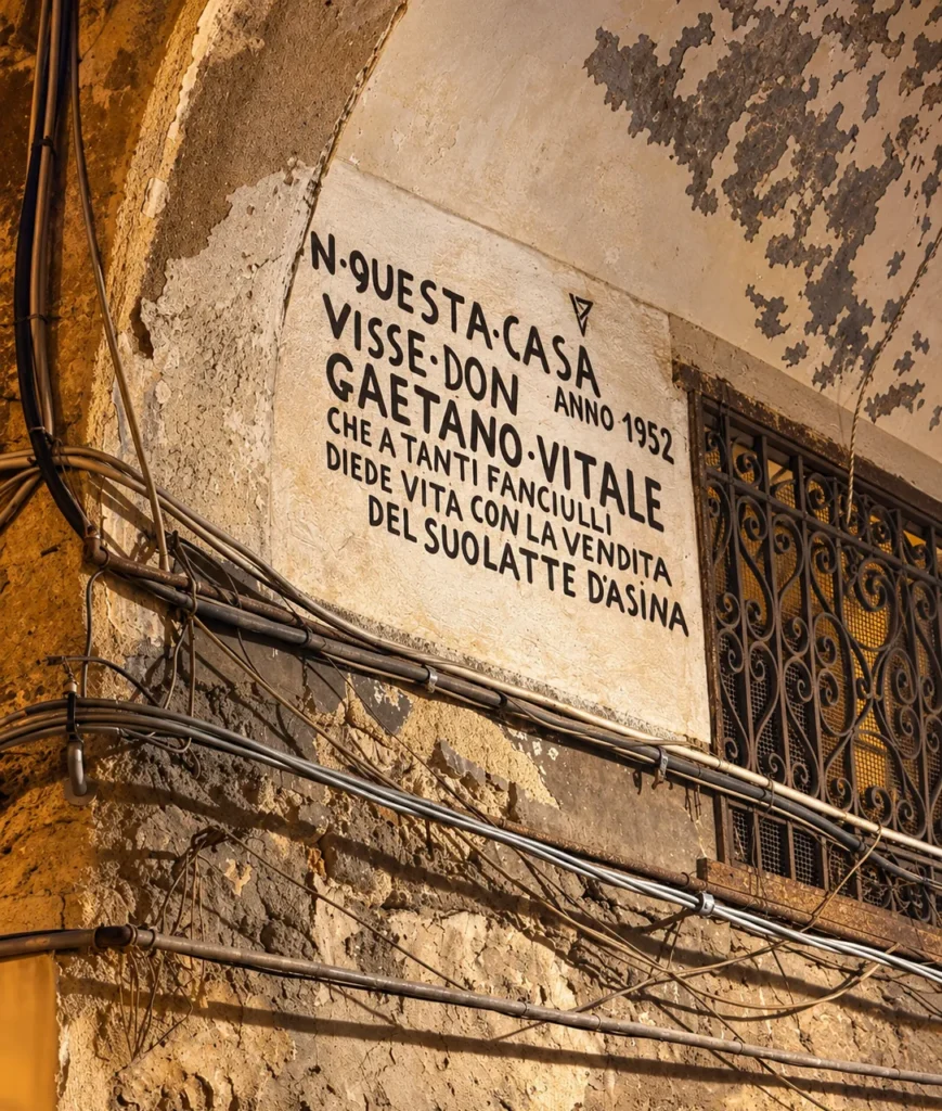 Memorial plaque for Gaetano Vitale in Palermo