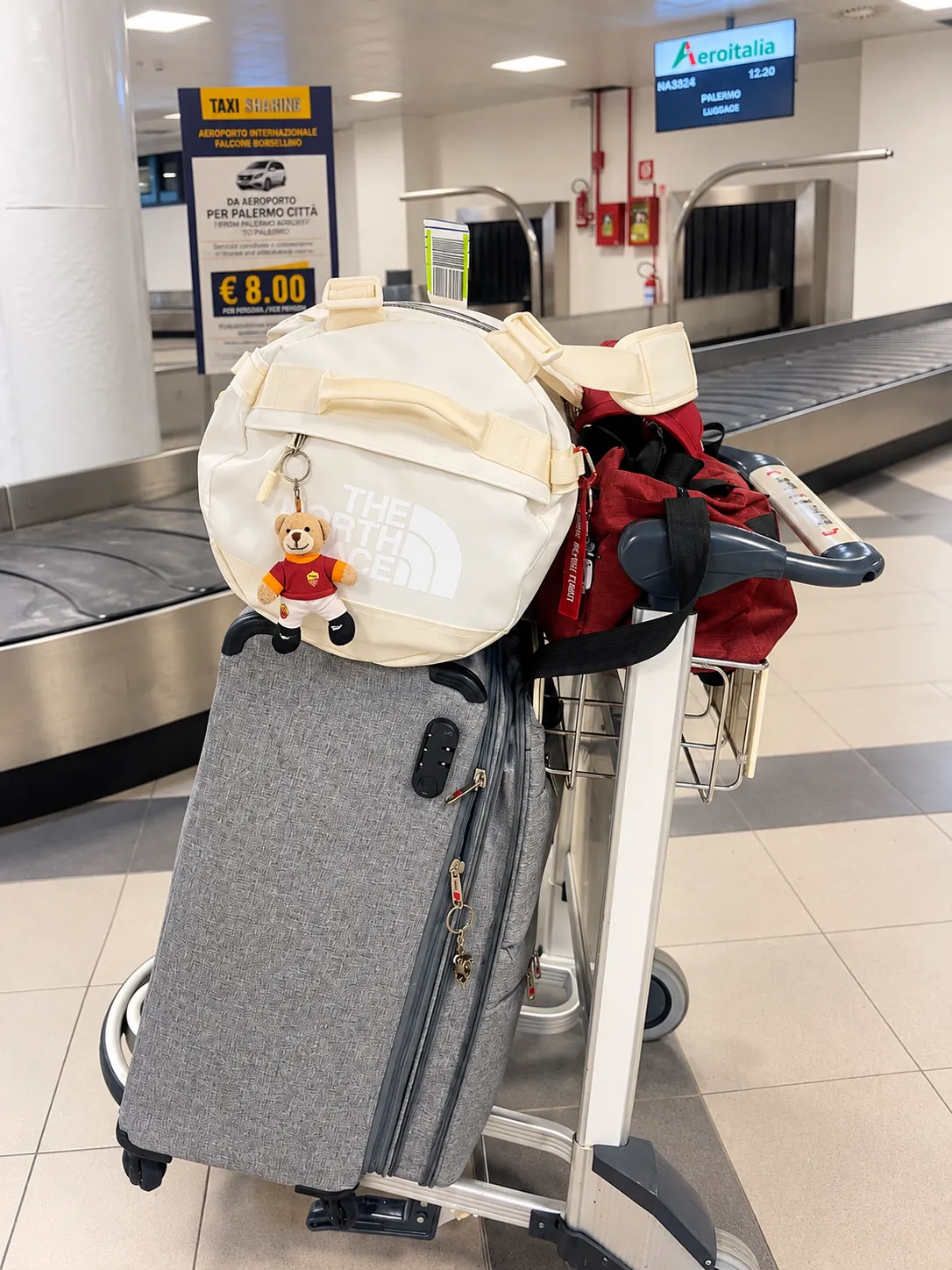 Luggage at Palermo Airport arrivals