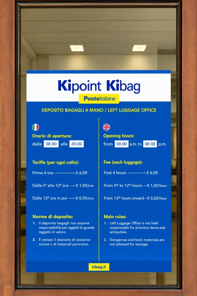 Luggage storage at Palermo Centrale train station – KiPoint KiBag