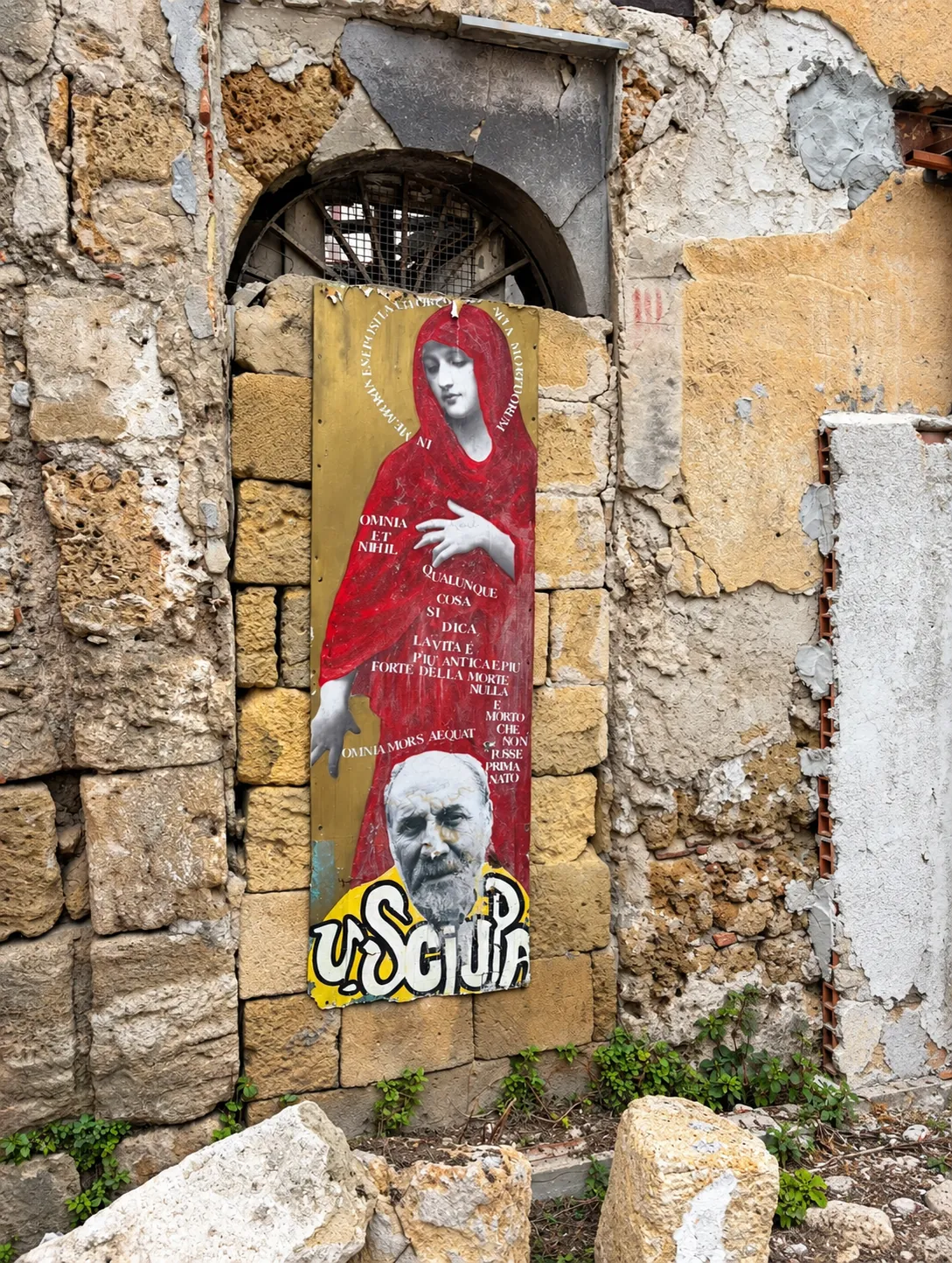 Street art tribute to Nino U Sciupa in Palermo’s Capo neighbourhood